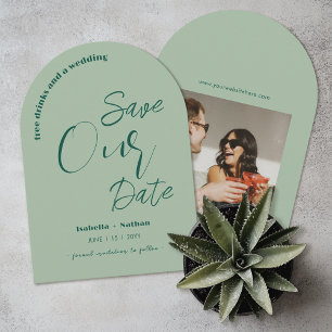 Kostenlose Getränke Save the Date Hochzeiten für G Einladung