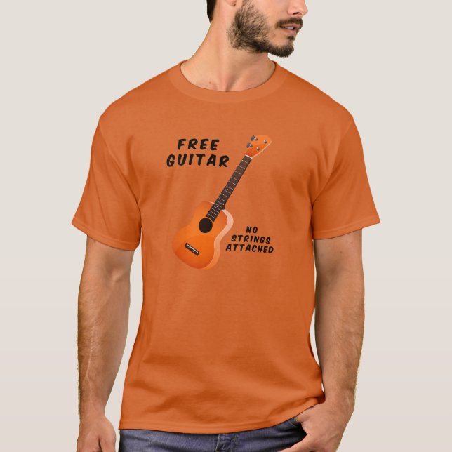 Kostenlose Gitarre Keine Zeichenketten beigefügt T-Shirt (Vorderseite)