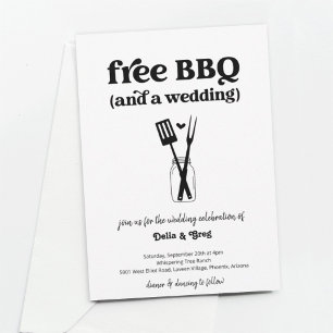 Kostenlose GRILLEN Funny Wedding Einladung