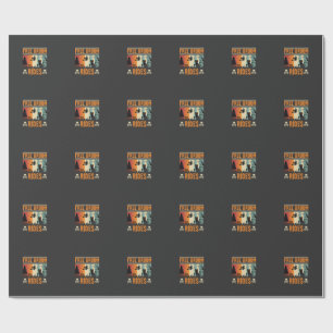 Kostenlose Halloween-Besenritte Hexe Katze Geschenkpapier