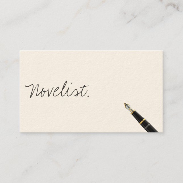 Kostenlose Handschriftenschrift Novelist Business  Visitenkarte (Vorderseite)