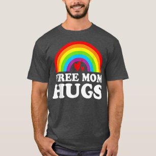 Kostenlose Mama Umarmungen LGBT Stolz Regenbogen H T-Shirt