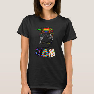 Kostenlose Mama Umarmungen Unordentlicher Knoten L T-Shirt