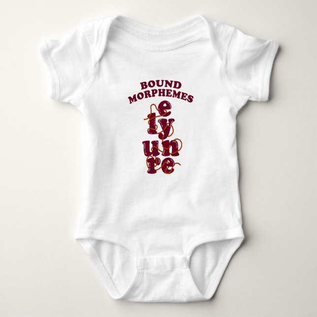 Kostenlose Morphemes Phonics Englisch lernen Baby Strampler (Vorderseite)