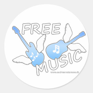 Kostenlose Musik Runder Aufkleber