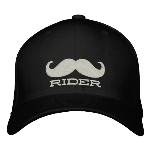 KOSTENLOSE MUSTACHE-RIDES BESTICKTE KAPPE (Vorderseite)