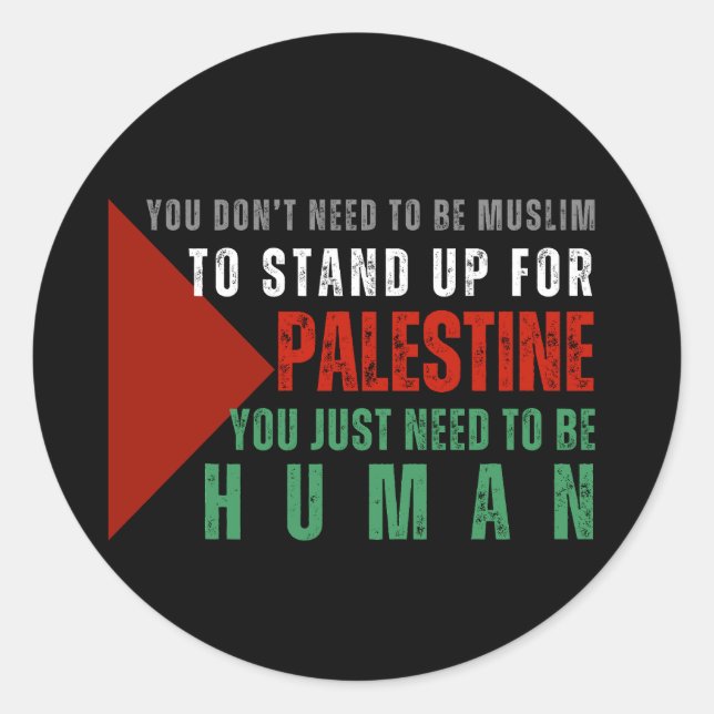KOSTENLOSE PALESTINE RUNDER AUFKLEBER (Vorderseite)