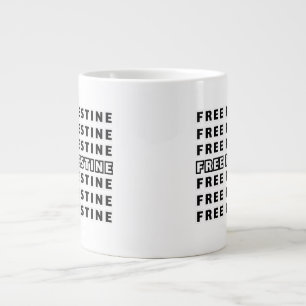 KOSTENLOSE PALESTINE Wiederholung Text Typografie Jumbo-Tasse