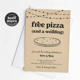 Kostenlose Pizza Funny Wedding Einladung