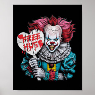 Kostenlose Schläge Beängstigender Clowncharakter V Poster