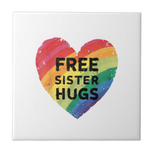 Kostenlose Schwester Umarmungen LGBT Schwule Lesbi Fliese