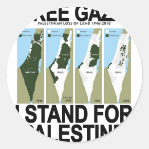 KOSTENLOSE SICHERE GAZA PALESTINE.png Runder Aufkleber