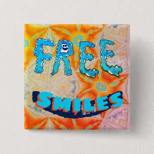 Kostenlose Smileys - Eis Feuer Bunte Farben Button