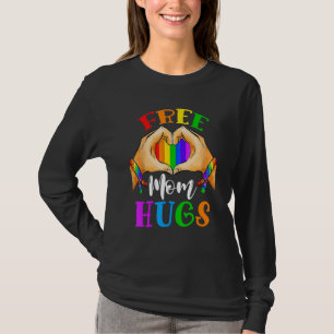 Kostenlose Umarmungen der Mutter Regenbogenherz Lg T-Shirt