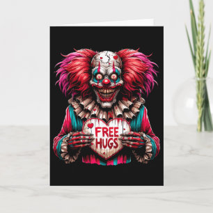 Kostenlose Umarmungen Gruseliger Clown Valentinsta Karte