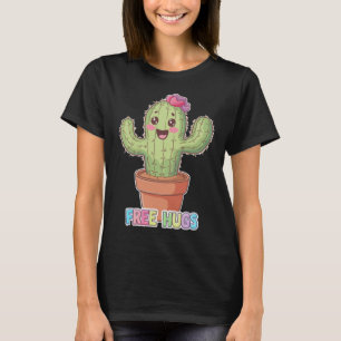 Kostenlose Umarmungen Kaktus niedlich und charmant T-Shirt