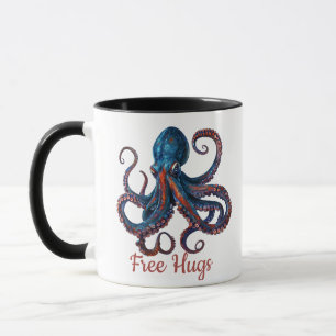 Kostenlose Umarmungen Oktopus Tasse - Lustige benu