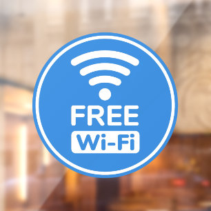 Kostenlose Wi-Fi-Fensterklammer Fensteraufkleber