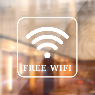 Kostenlose WiFi-Fensterklammer Fensteraufkleber