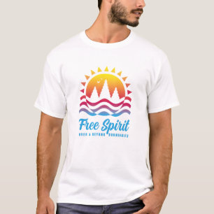 Kostenloser Geist Über Grenzen hinaus Reisen T-Shi T-Shirt
