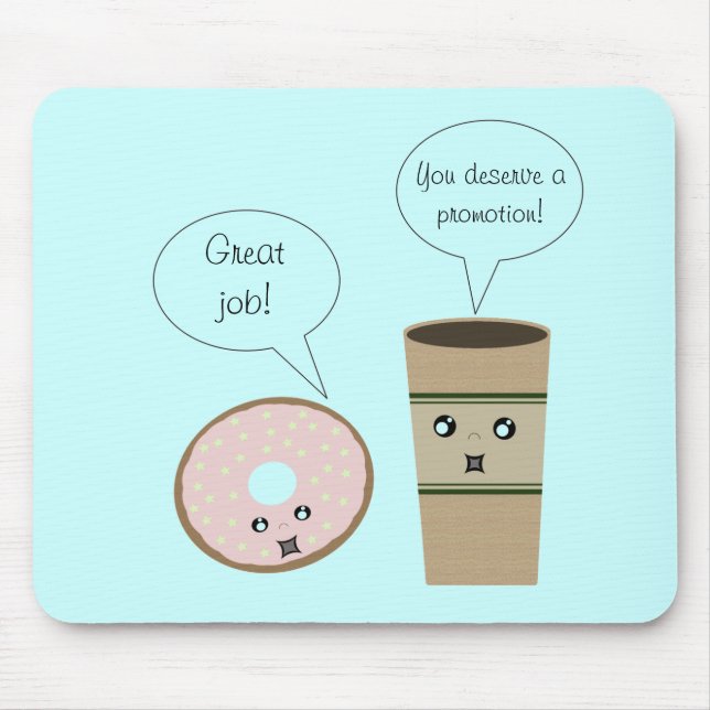 Kostenloser Kaffee und Donut Mousepad (Vorne)