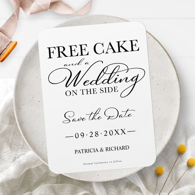 Kostenloser Kuchen und eine Hochzeit Save the Date Magnet (Von Creator hochgeladen)