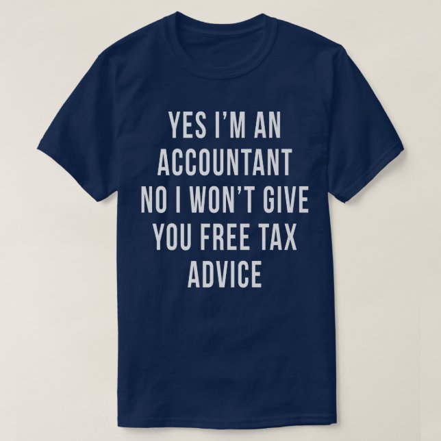 Kostenloser Steuerberater CPA Buchhalter Funny Cu T-Shirt (Design vorne)