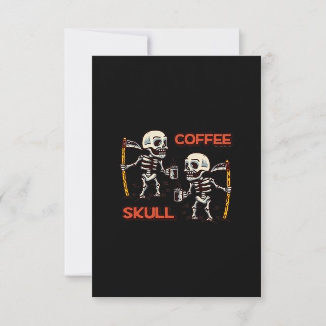 Kostenloser Vektorkaffee mit zwei Skulpturen im mo Einladung (Vorderseite)