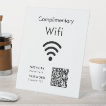 Kostenloser Wifi-Code Schwarz & Weiß