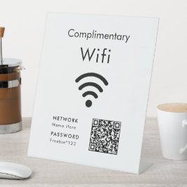 Kostenloser Wifi-Code Schwarz & Weiß Sockelschild