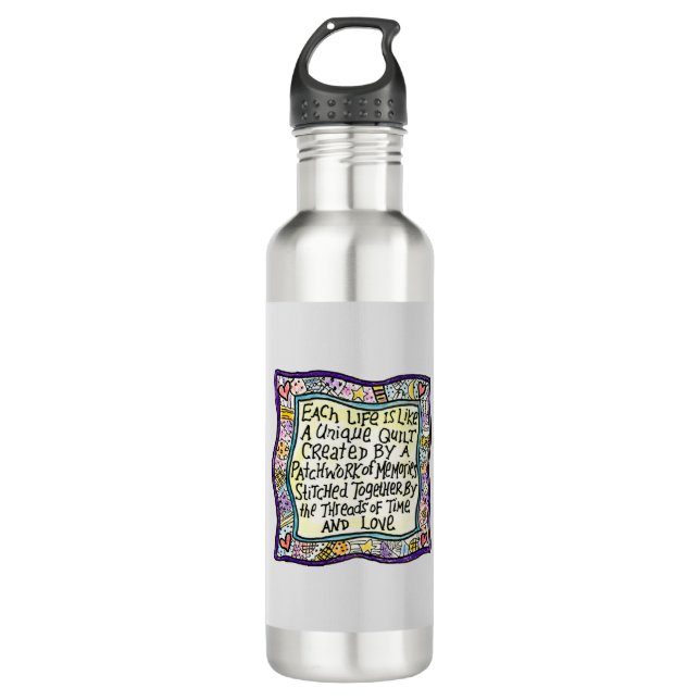 Kostenloses Design auf einer Wasserflasche Edelstahlflasche (Vorderseite)