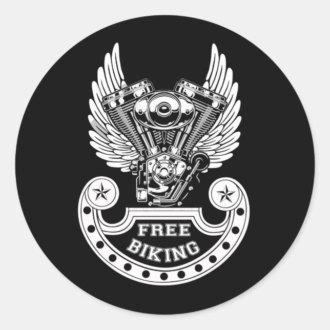 Kostenloses Fahrrad Runder Aufkleber (Vorderseite)