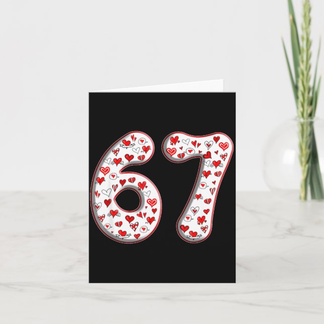 Kostenloses Kostüm-Duo 67 Meme Six Seven Valentins Karte (Vorderseite)