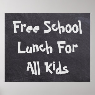 Kostenloses Mittagessen in der Schule für alle Kin Poster