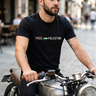 Kostenloses PALÄSTINA schwarzes T-Shirt für Männer