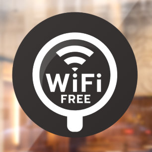 Kostenloses W-LAN-Café im Donut Shop Fensteraufkleber