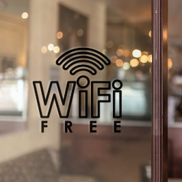 Kostenloses W-LAN Internet Kennwort Kaffee Shop Fensteraufkleber