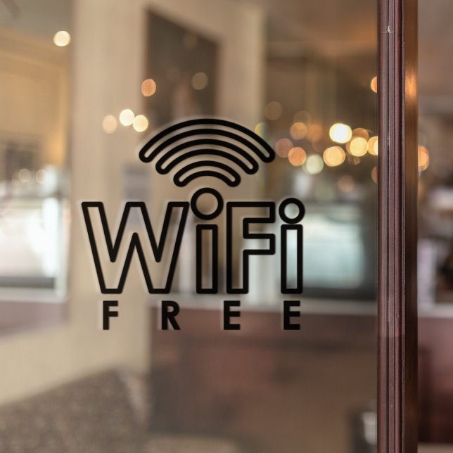 Kostenloses W-LAN Internet Kennwort Kaffee Shop Fensteraufkleber (Von Creator hochgeladen)