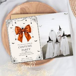 Kostenparty-Foto Halloween Orange Bogen Einladung
