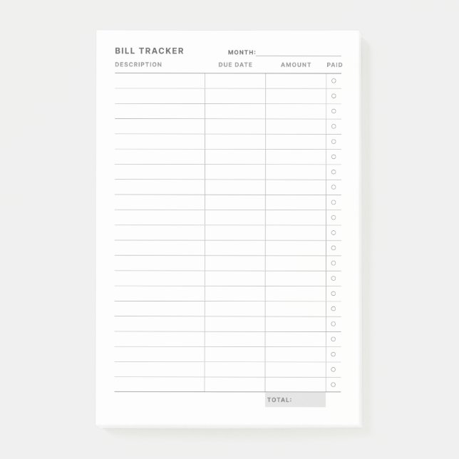 Kostensenker Post-it Klebezettel (Vorderseite)