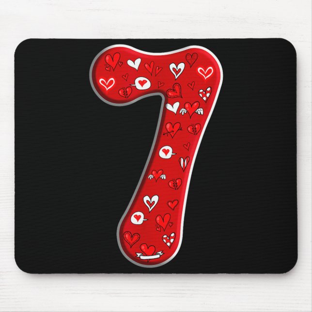 Kostenüm-Duo 67 Meme Six Seven Nummer 7 Vale Mousepad (Vorne)