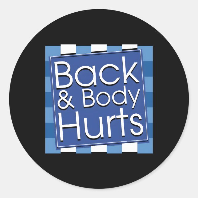 Kostenvoranschlag für "Back Body Hurrikane" - Gymn Runder Aufkleber (Vorderseite)