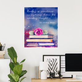Kostenvoranschlag für das Lesen von Büchern und ro Poster