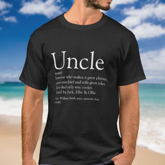 Kostenvoranschlag für das Sprichwort "Fun Oncle De T-Shirt (Fun Uncle Definition Saying Quote T-Shirt)