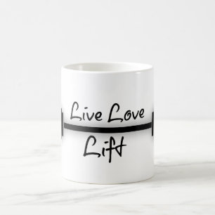 Kostenvoranschlag für die Fitness: Live-Liebe Kaffeetasse