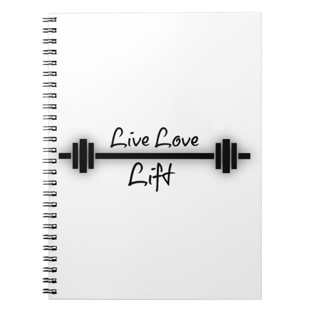 Kostenvoranschlag für die Fitness: Live-Liebe Notizblock (Vorderseite)
