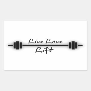 Kostenvoranschlag für die Fitness: Live-Liebe Rechteckiger Aufkleber