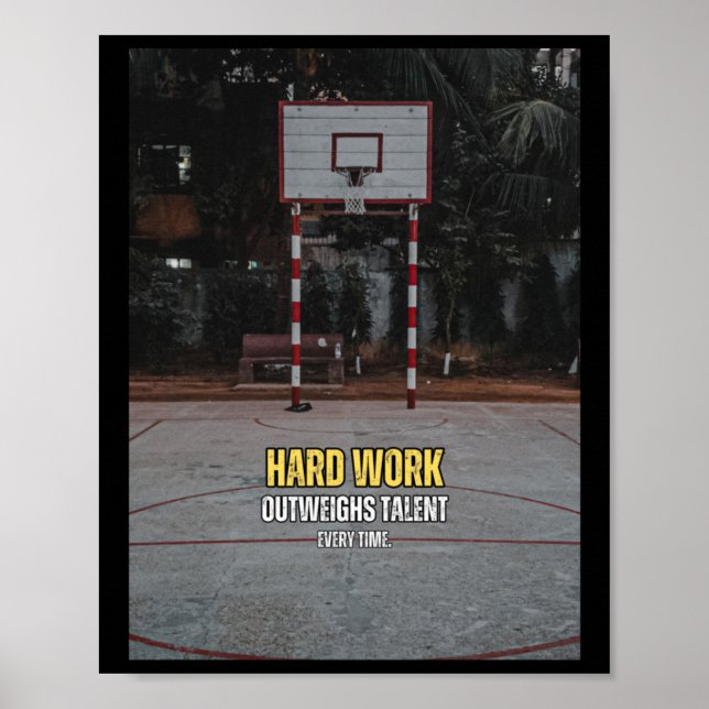 Kostenvoranschlag für die harte Arbeit von Basketb Poster (Vorne)