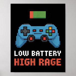 Kostenvoranschlag für einen Akku mit hohem Rage-Ga Poster