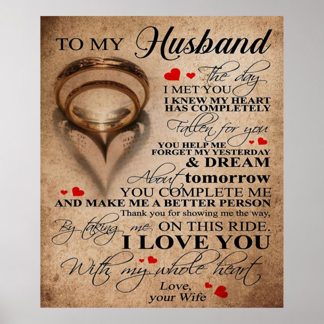 Kostenvoranschlag für Liebe von Ehemann | Bestes G Poster (Vorne)